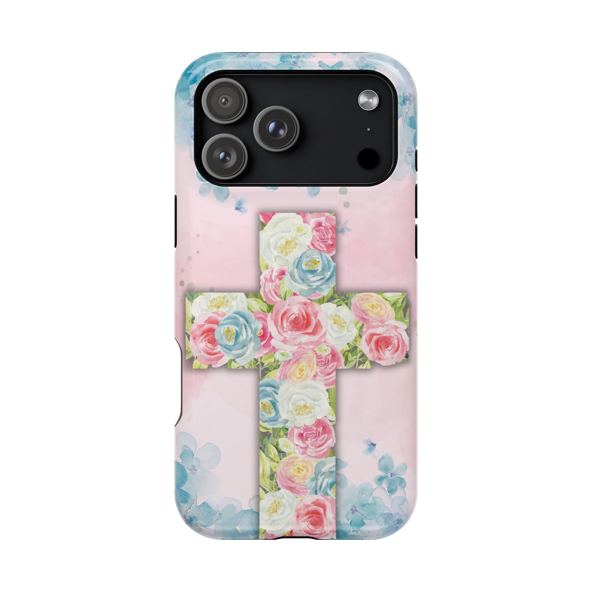 Everlasting Love Floral Cross Phone Case