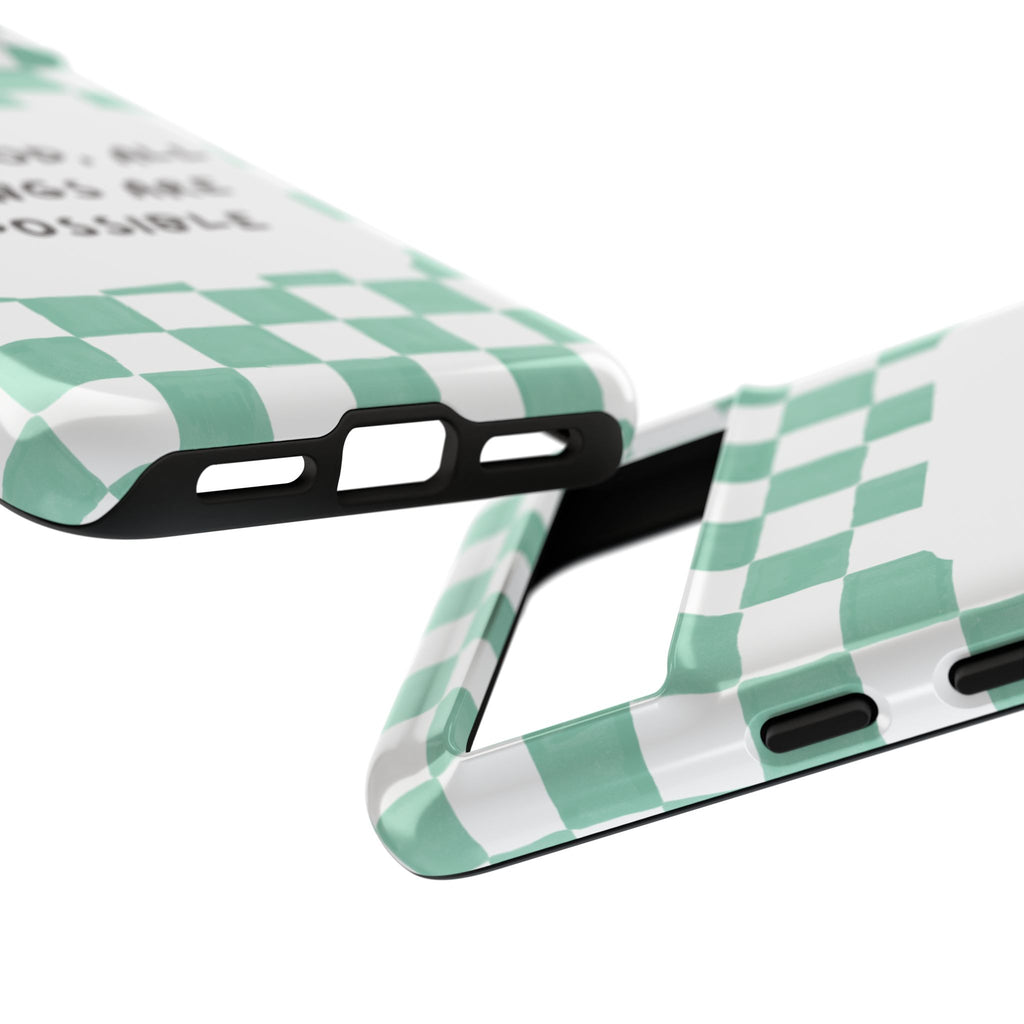 "With God, All Things Are Possible" Non MagSafe Phone Case