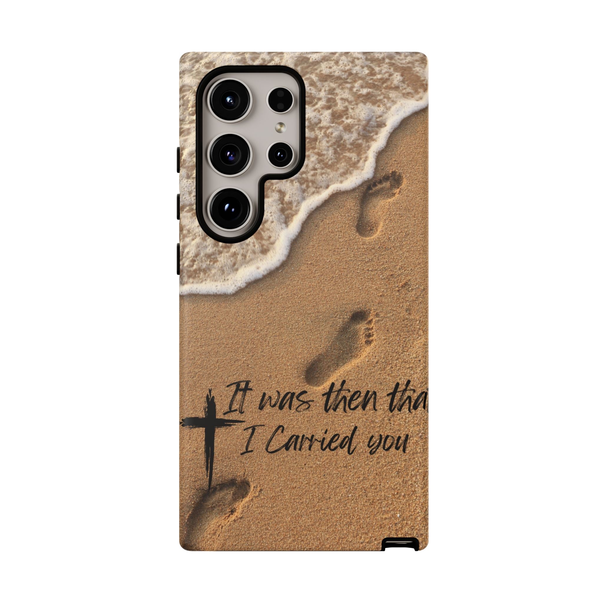 Footprints in the sand phone case