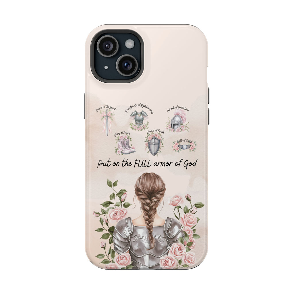 Armor of God (brown hair) phone case