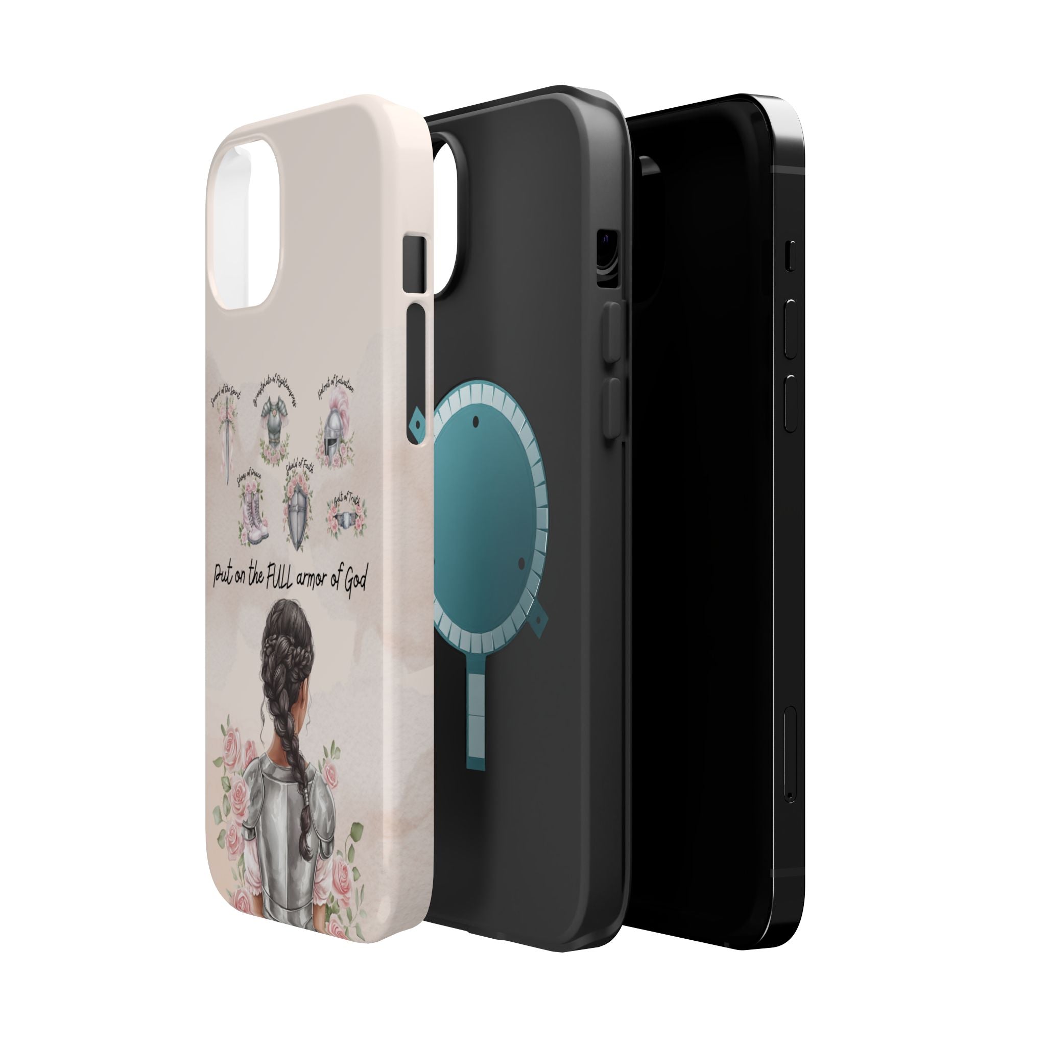 Armor of God (Dark haired woman) phone case