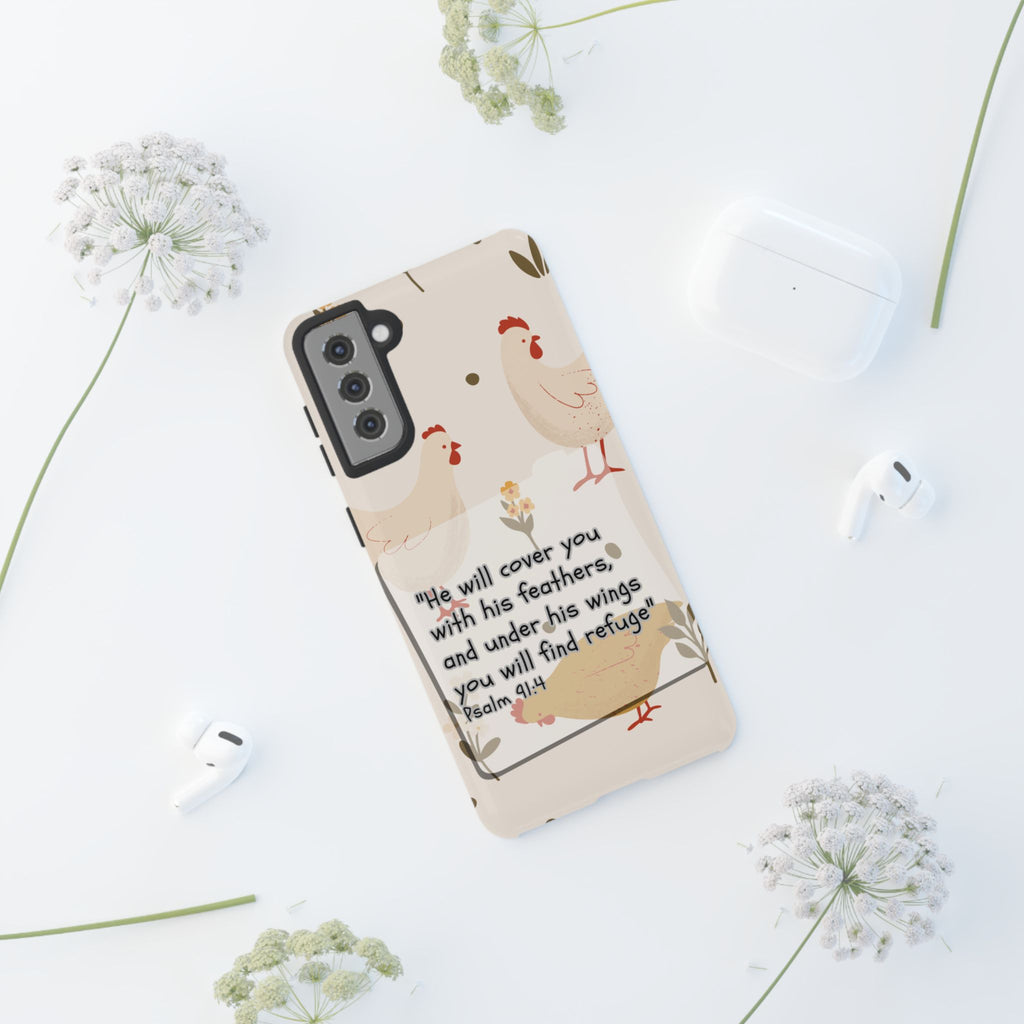 Psalm 91:4 Chicken Phone Case