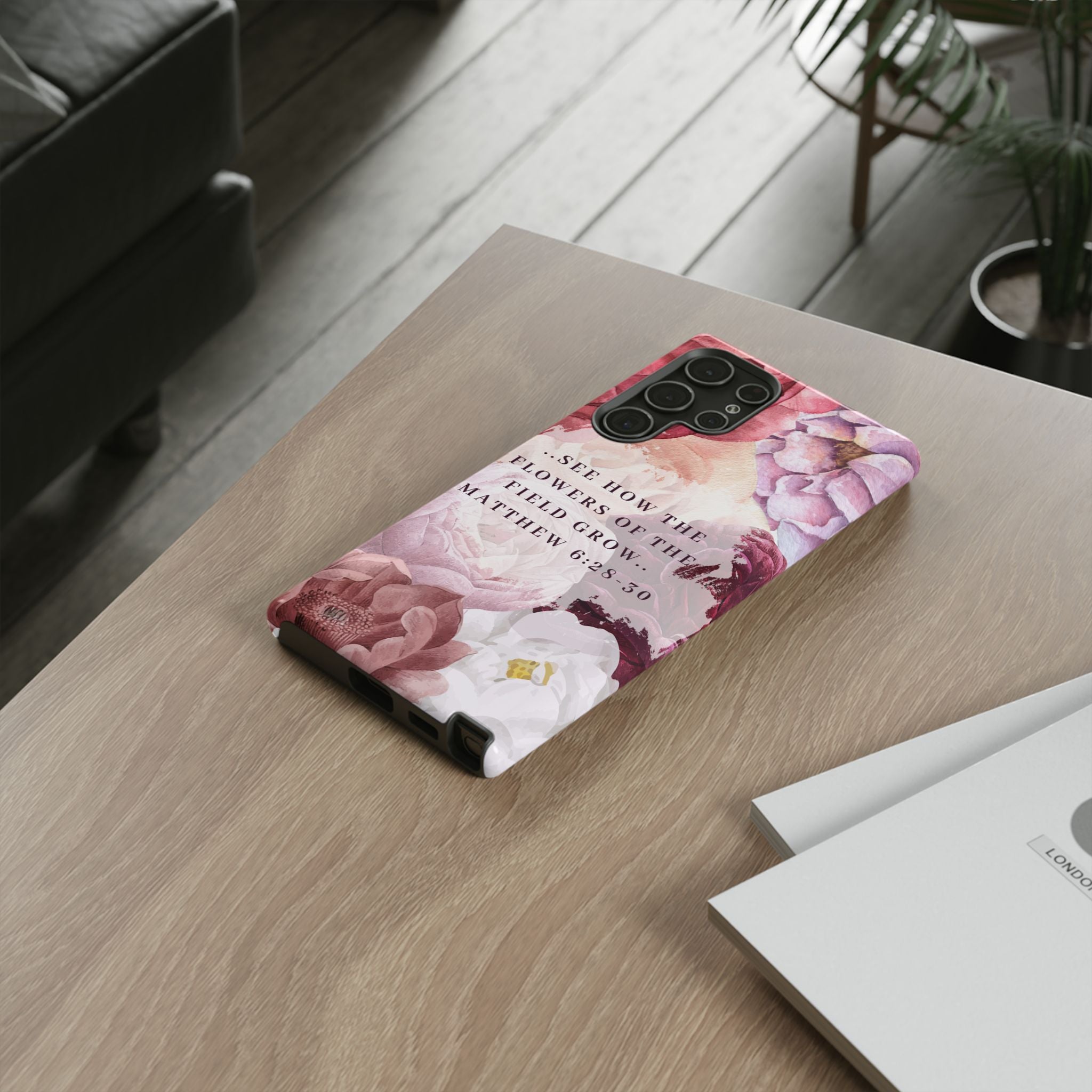 Matthew 6:28 Floral Samsung/Android Phone Case