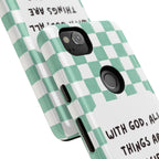"With God, All Things Are Possible" Non MagSafe Phone Case