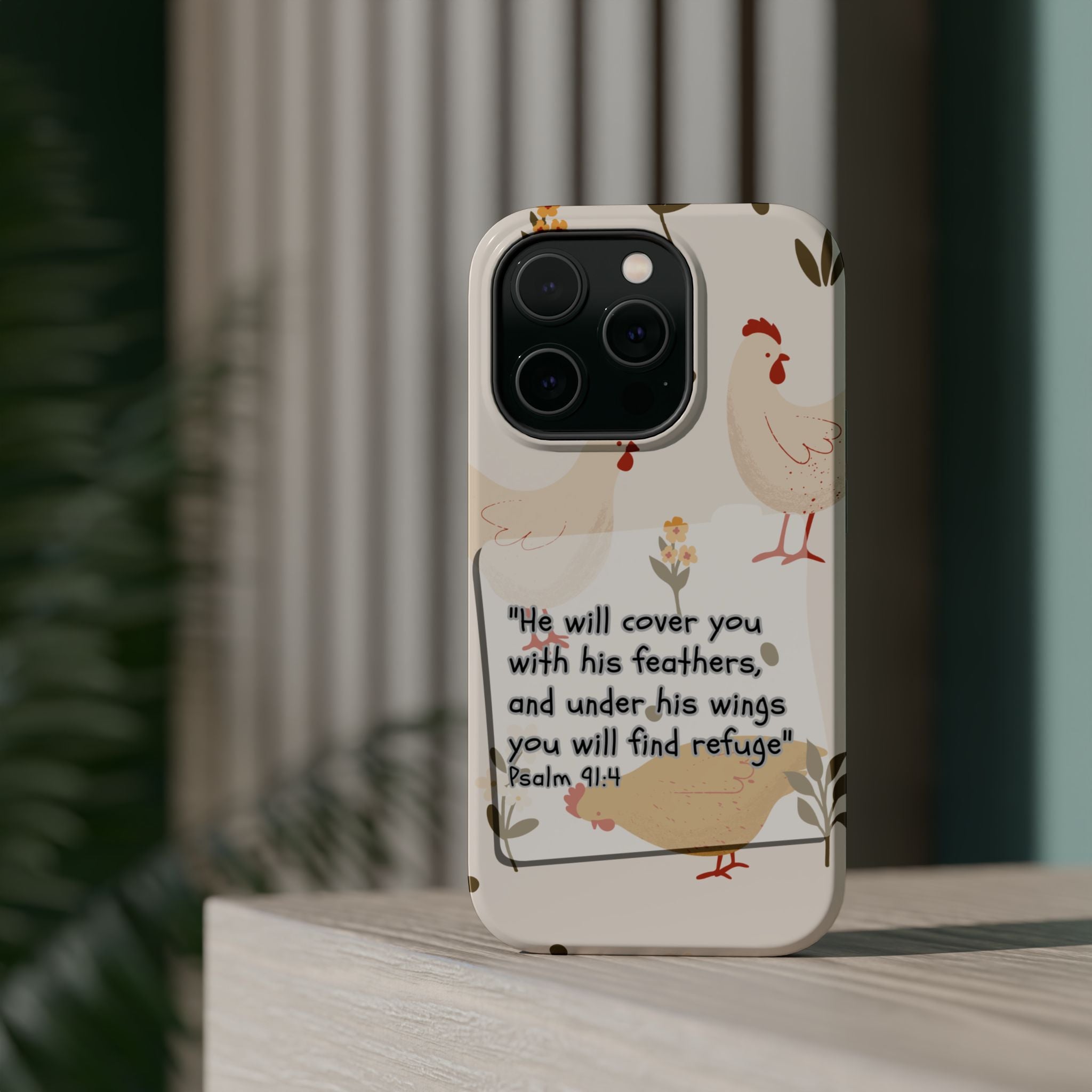 Psalm 91:4 Chicken Phone Case
