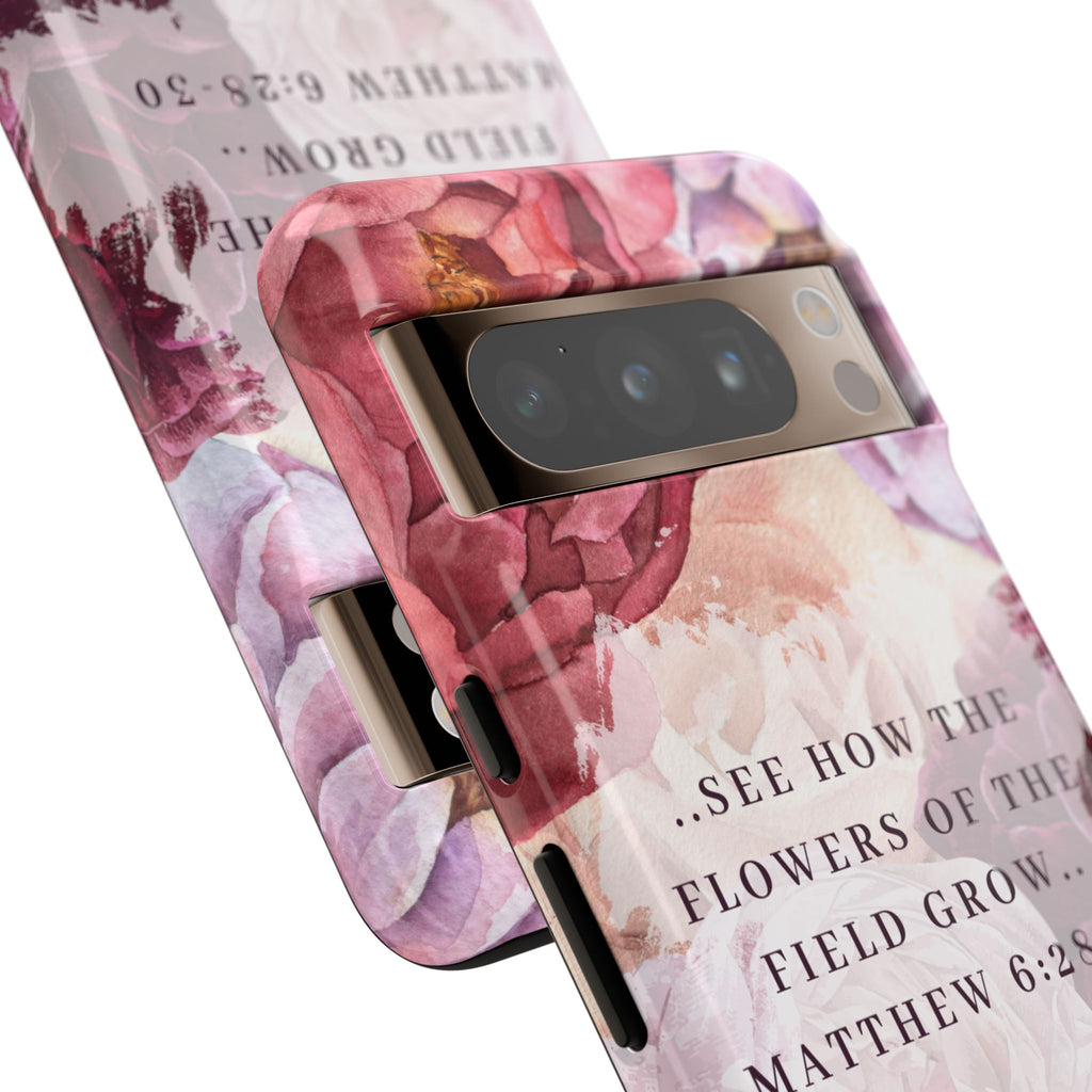 Matthew 6:28 Floral Samsung/Android Phone Case