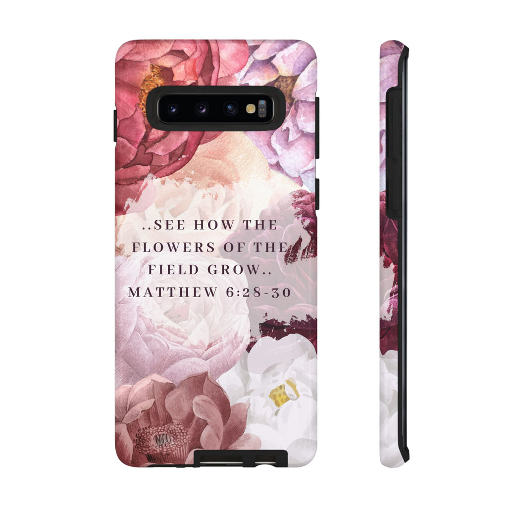 Matthew 6:28 Floral Samsung/Android Phone Case