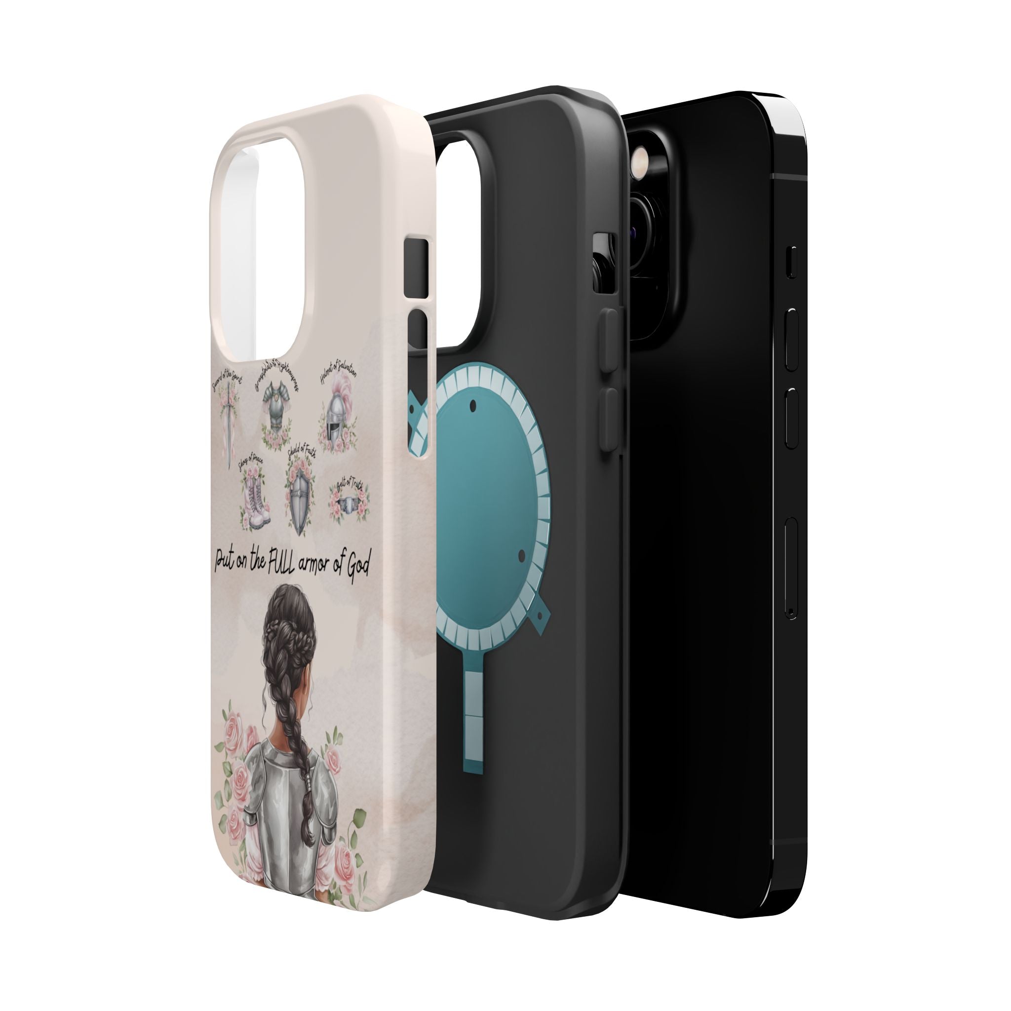 Armor of God (Dark haired woman) phone case
