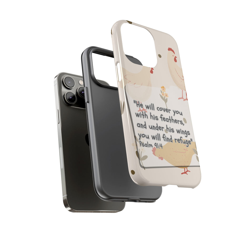 Psalm 91:4 Chicken Phone Case