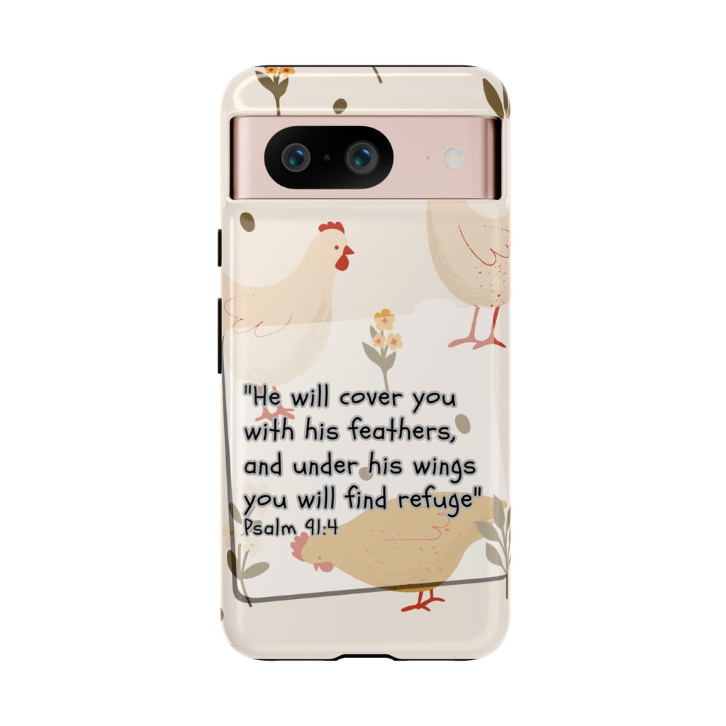 Psalm 91:4 Chicken Phone Case