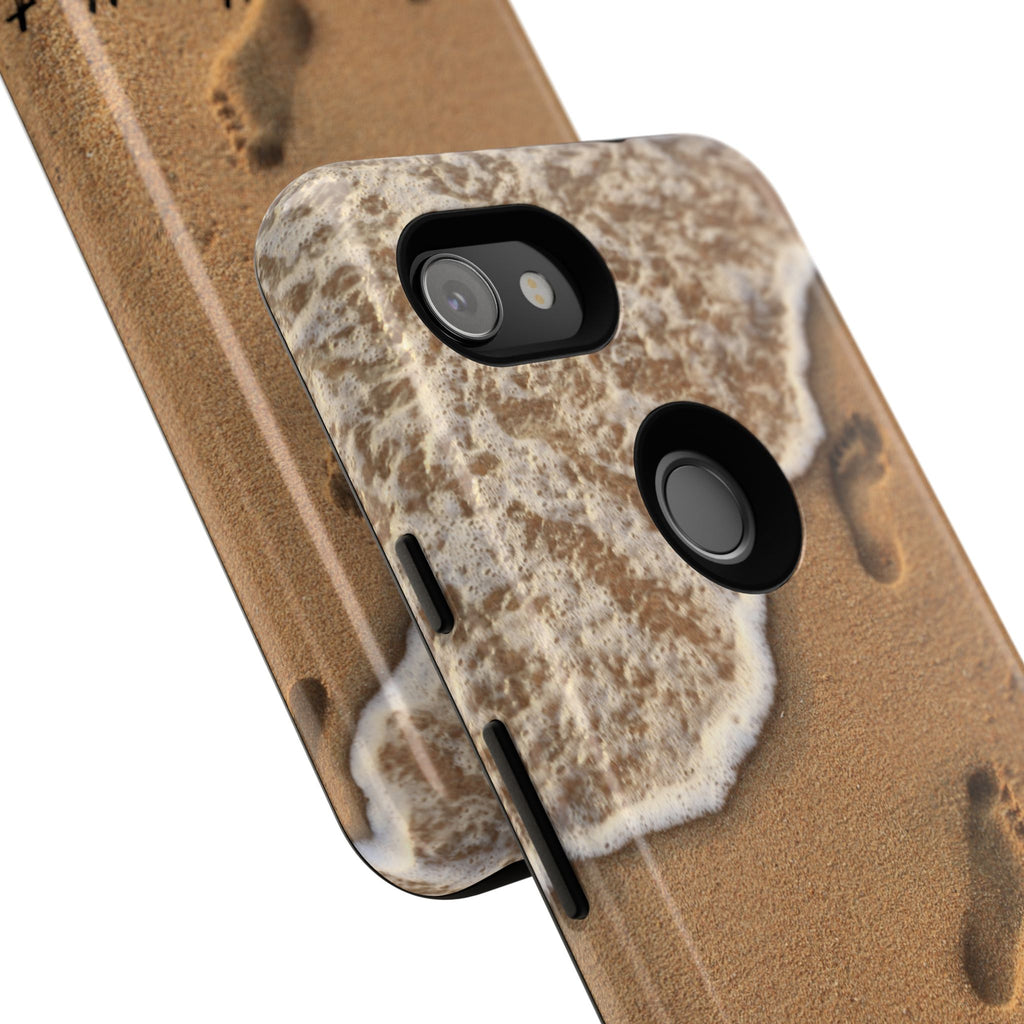 Footprints in the sand phone case