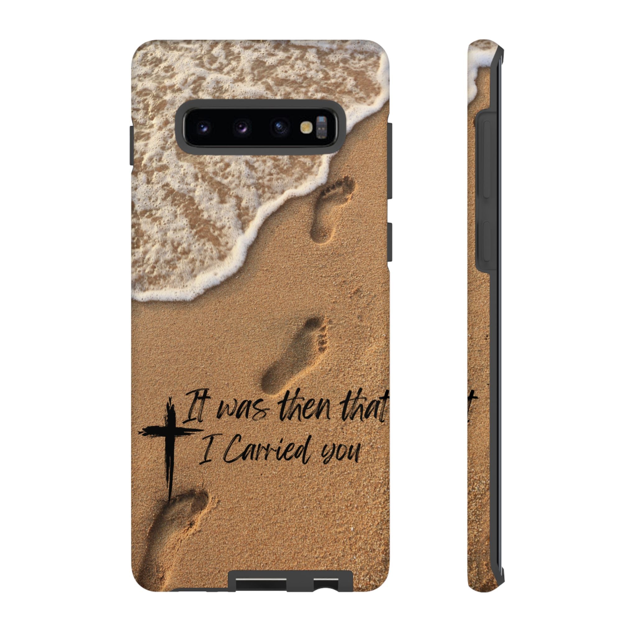 Footprints in the sand phone case