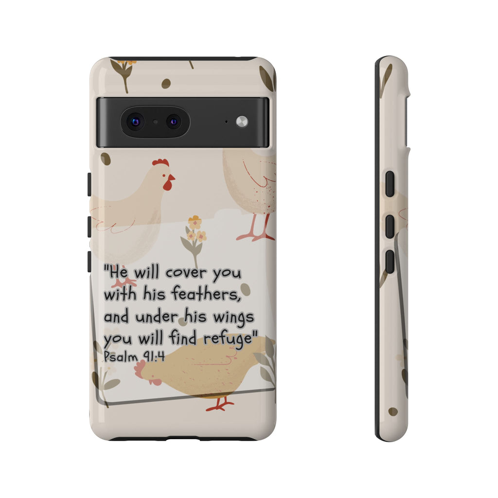 Psalm 91:4 Chicken Phone Case