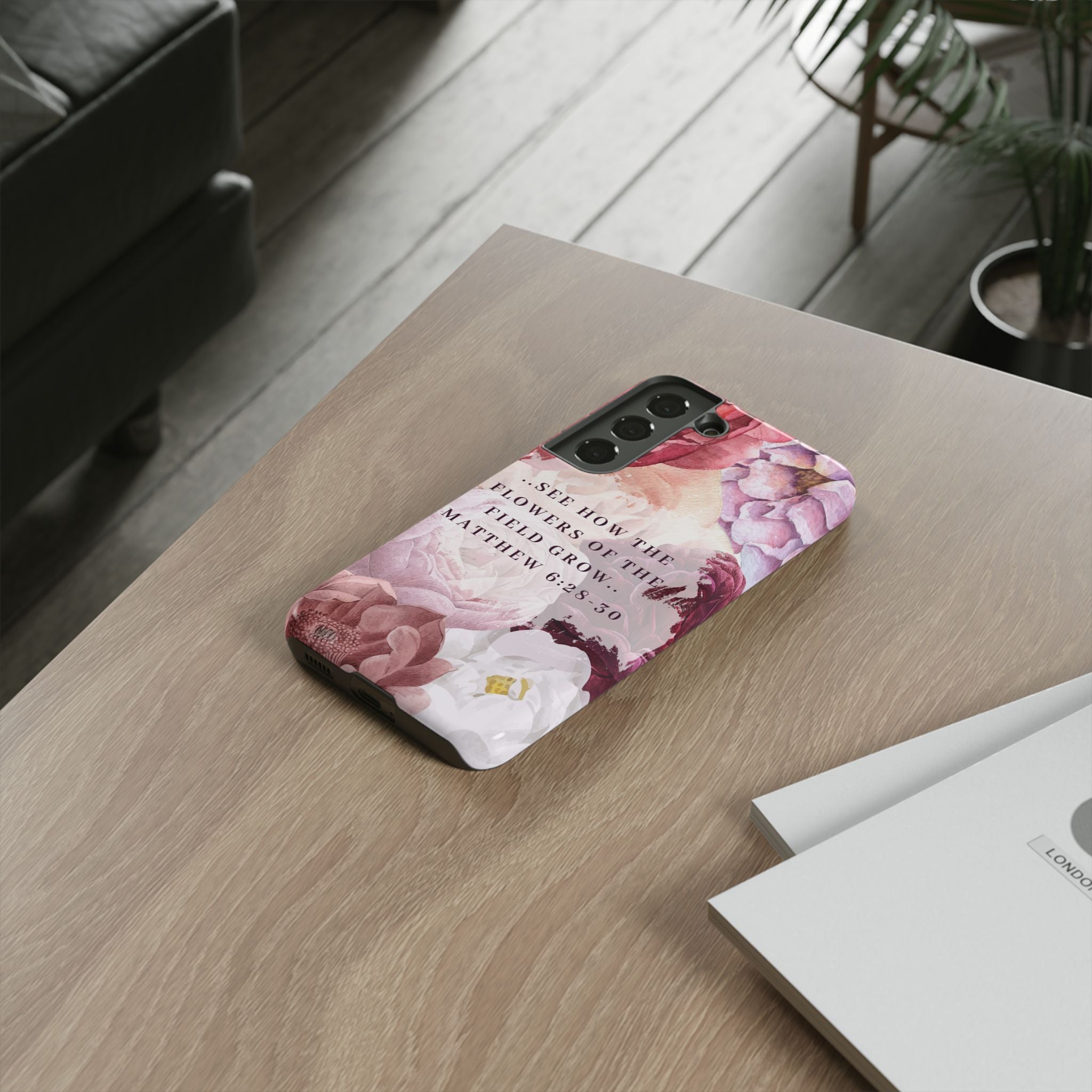 Matthew 6:28 Floral Samsung/Android Phone Case