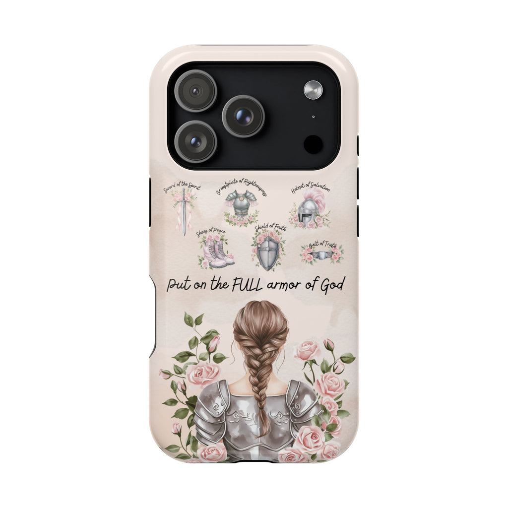 Armor of God (brown hair) phone case