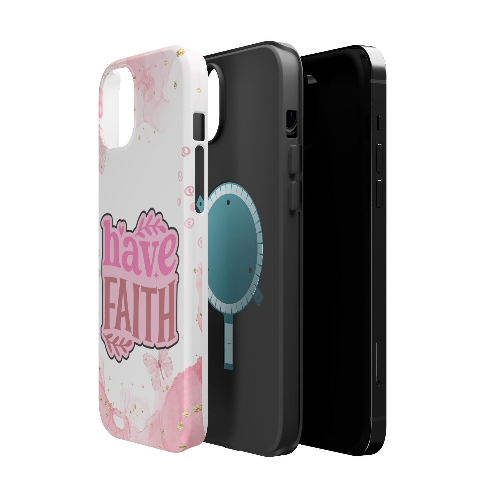 Have Faith Pink Butterfly Phone Case