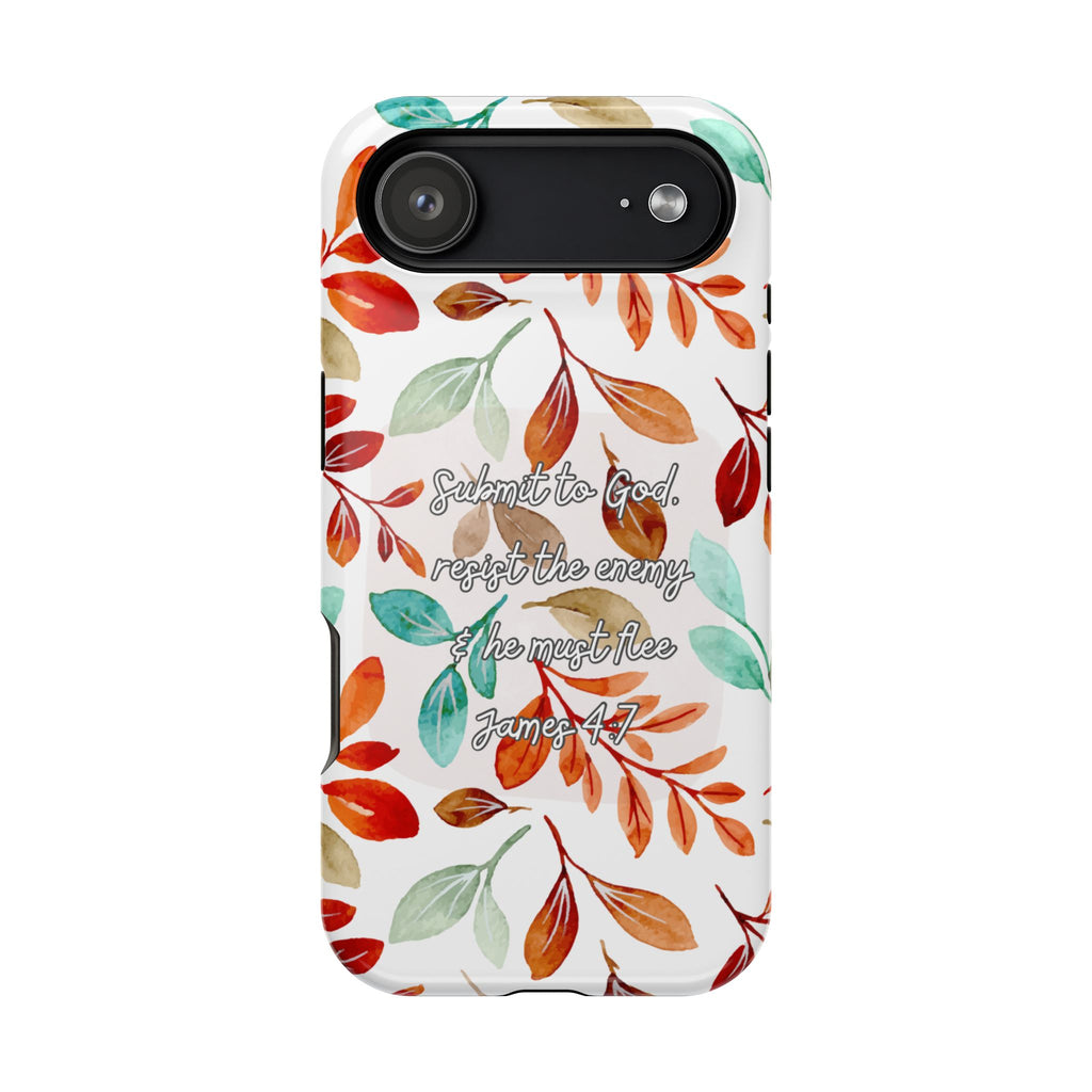 Submit to God Fall floral phone case