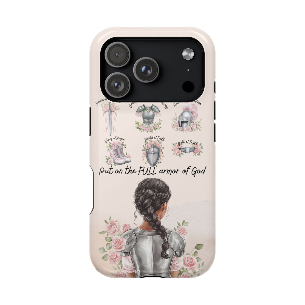 Armor of God (Dark haired woman) phone case