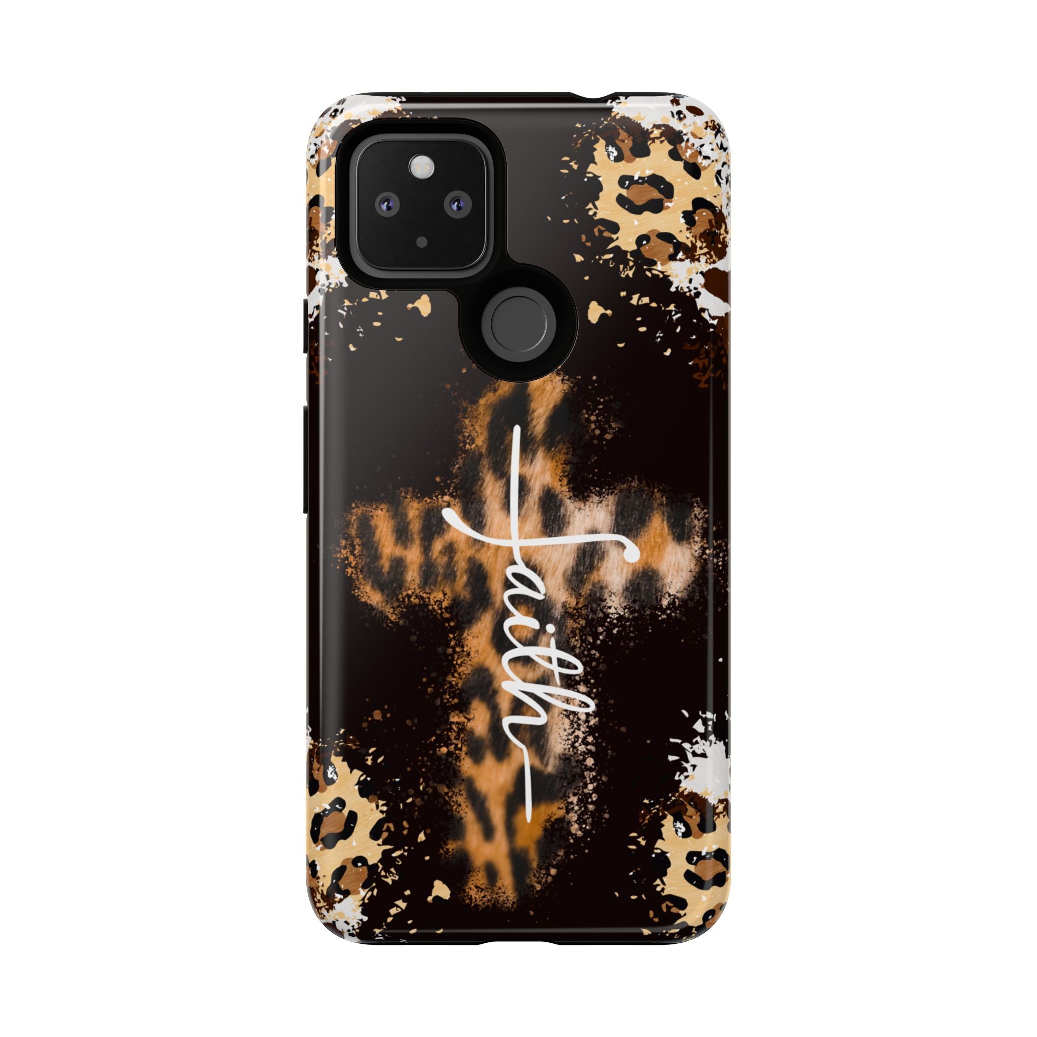 Faith Leopard Cross Non MagSafe Phone Case