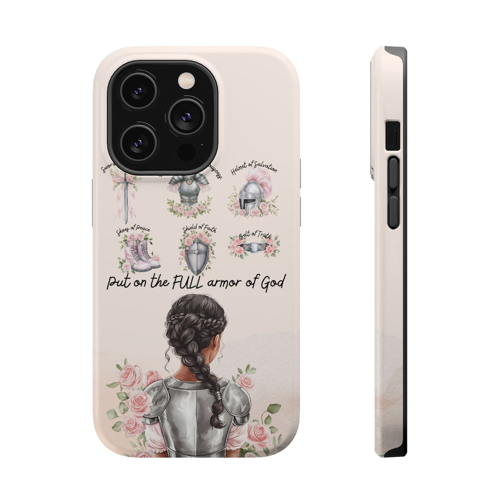 Armor of God (Dark haired woman) phone case