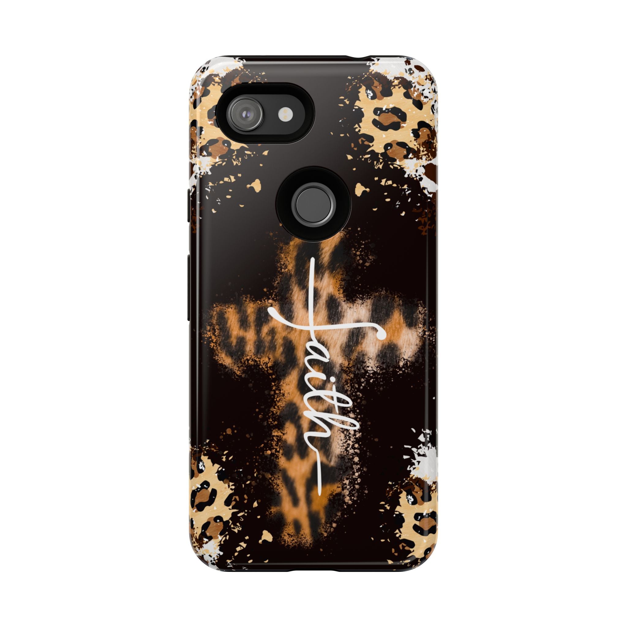 Faith Leopard Cross Non MagSafe Phone Case