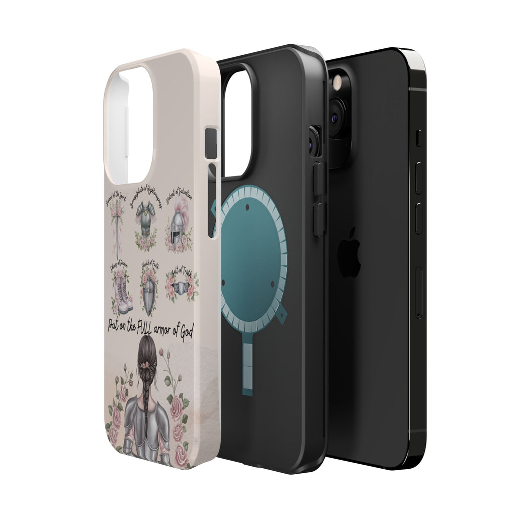Armor of God Phone Case (dark hair, light skinned woman)