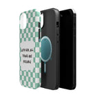 'With God' Checkered Phone Case