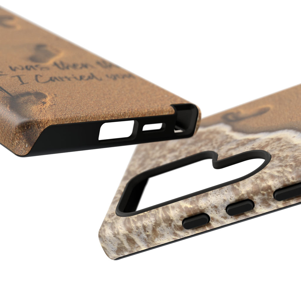 Footprints in the sand phone case