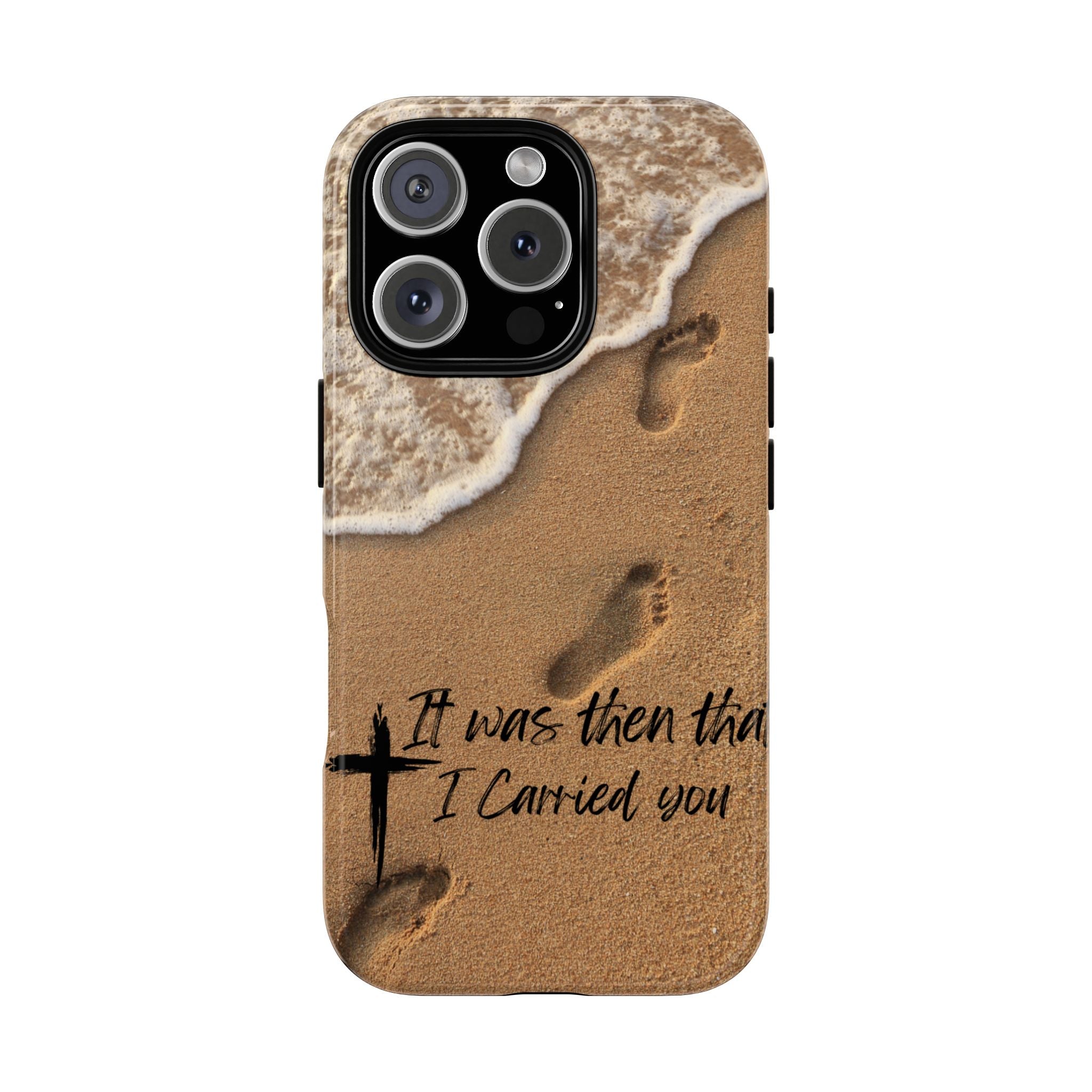 Footprints in the sand phone case