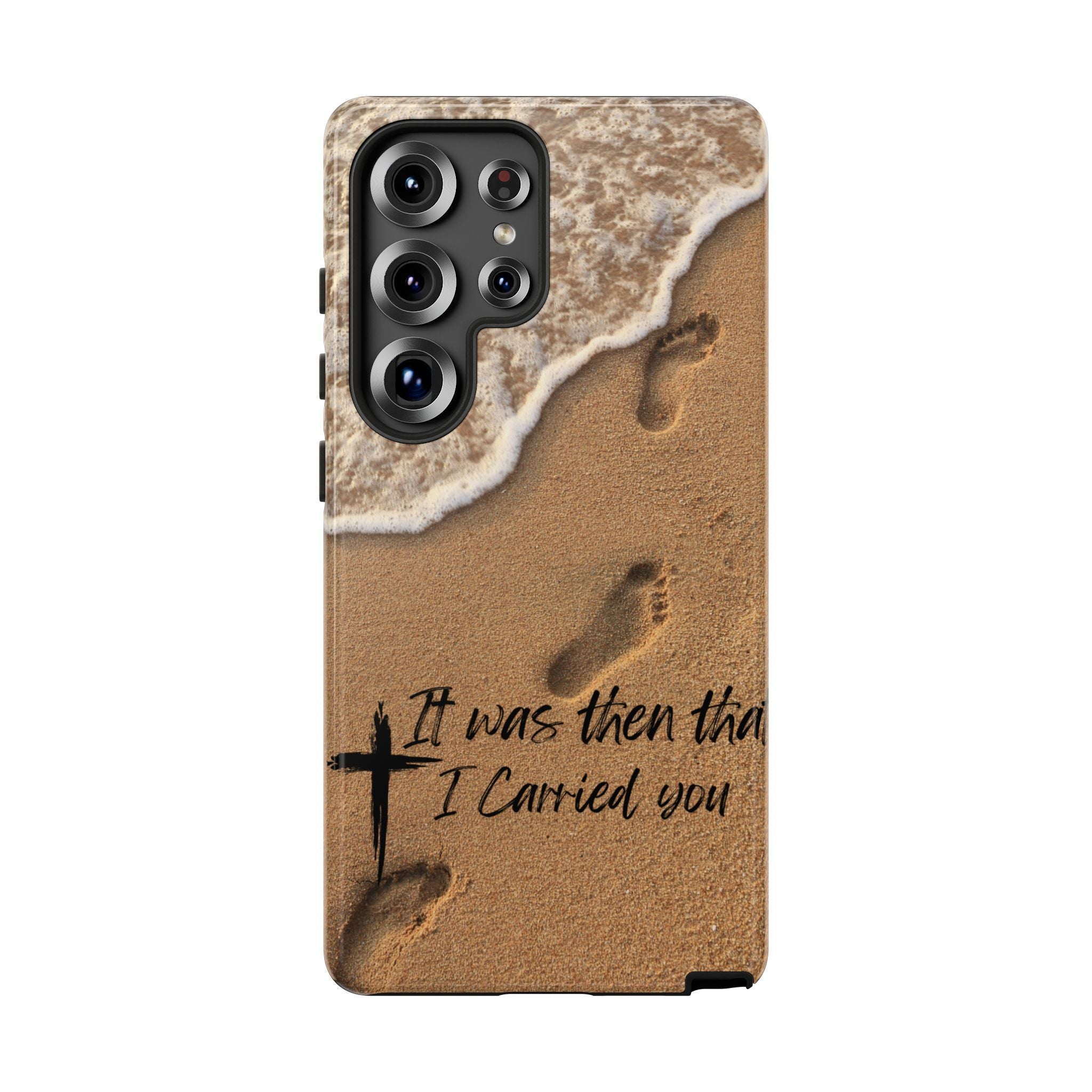 Footprints in the sand phone case