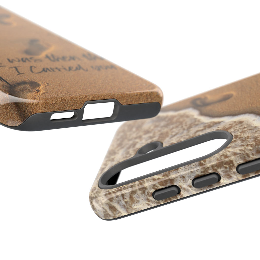 Footprints in the sand phone case