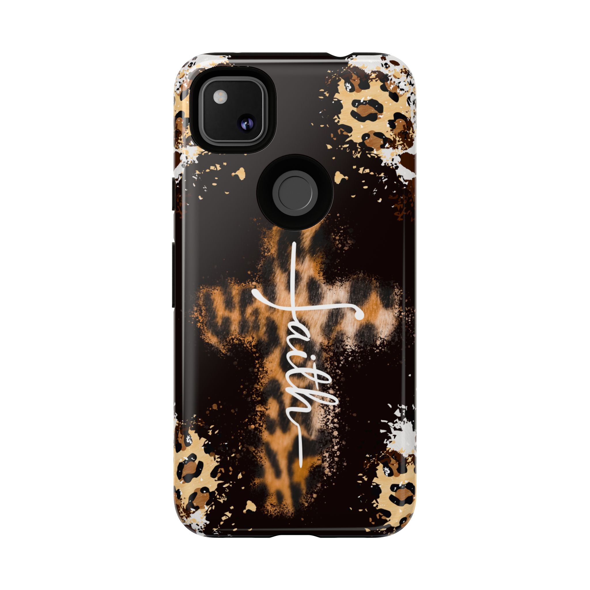 Faith Leopard Cross Non MagSafe Phone Case