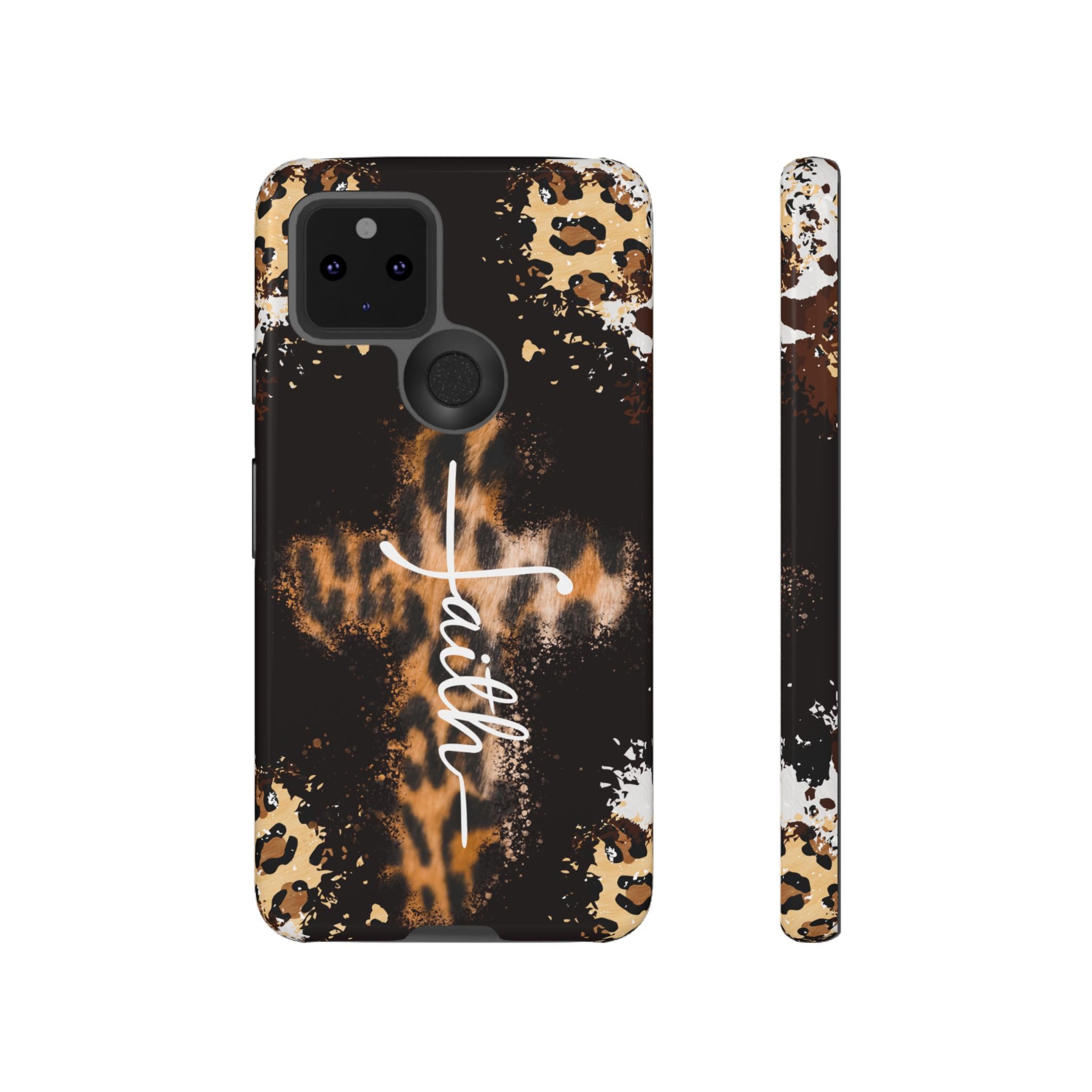 Faith Leopard Cross Non MagSafe Phone Case