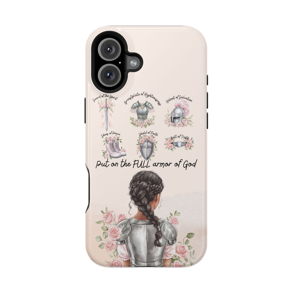 Armor of God (Dark haired woman) phone case