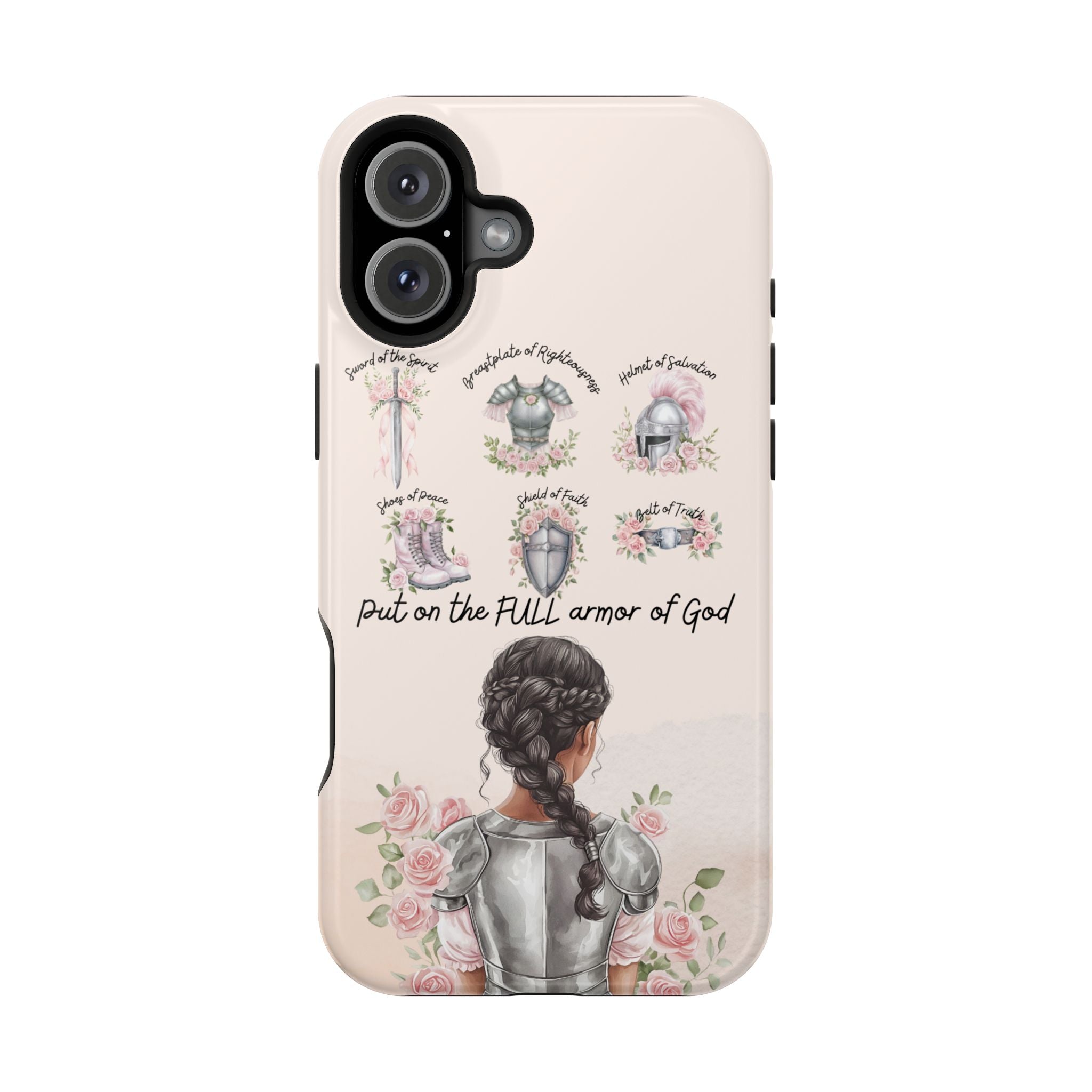 Armor of God (Dark haired woman) phone case