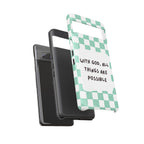 "With God, All Things Are Possible" Non MagSafe Phone Case