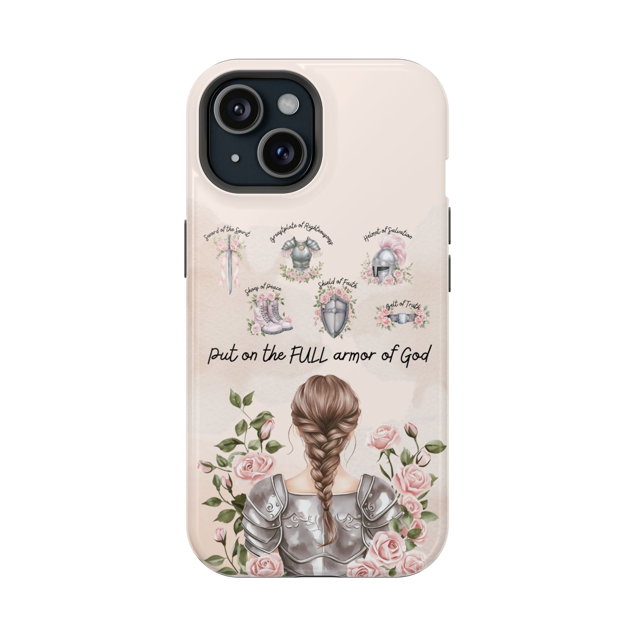 Armor of God (brown hair) phone case