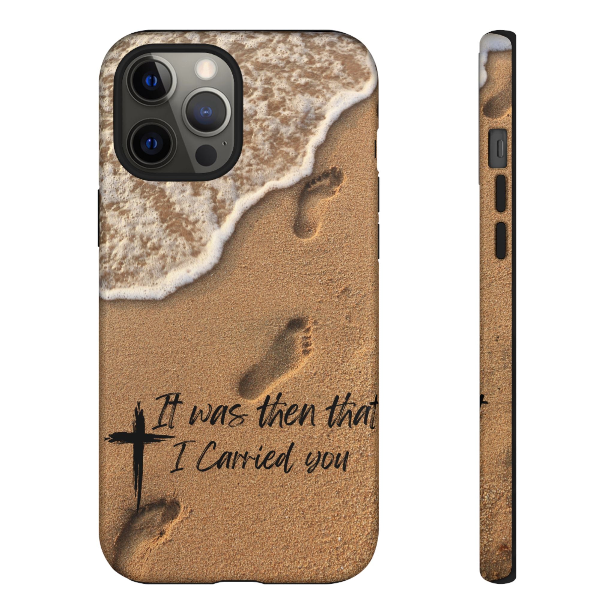 Footprints in the sand phone case