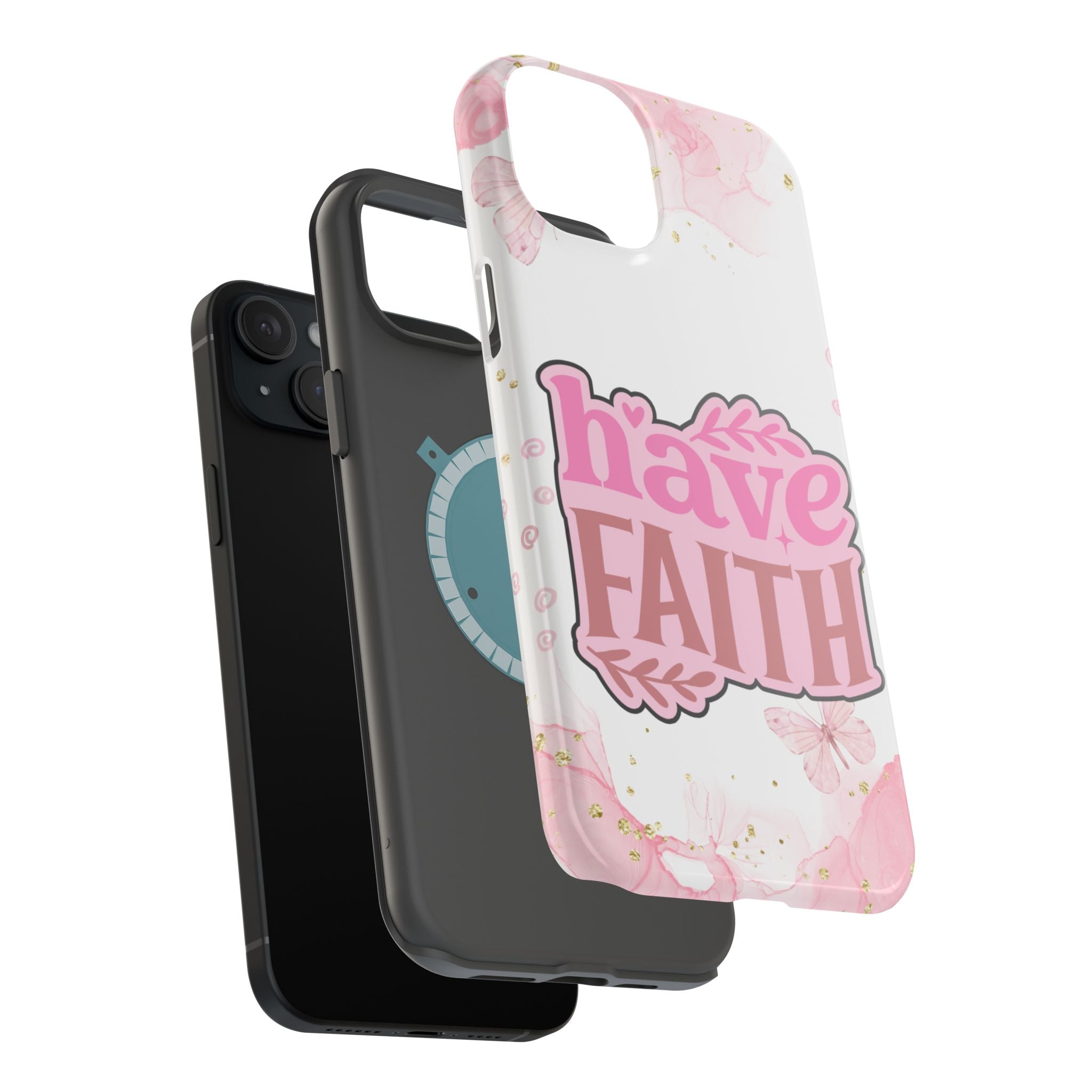Have Faith Pink Butterfly Phone Case