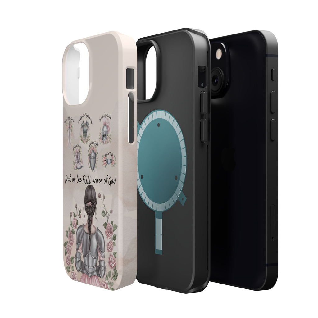 Armor of God Phone Case (dark hair, light skinned woman)