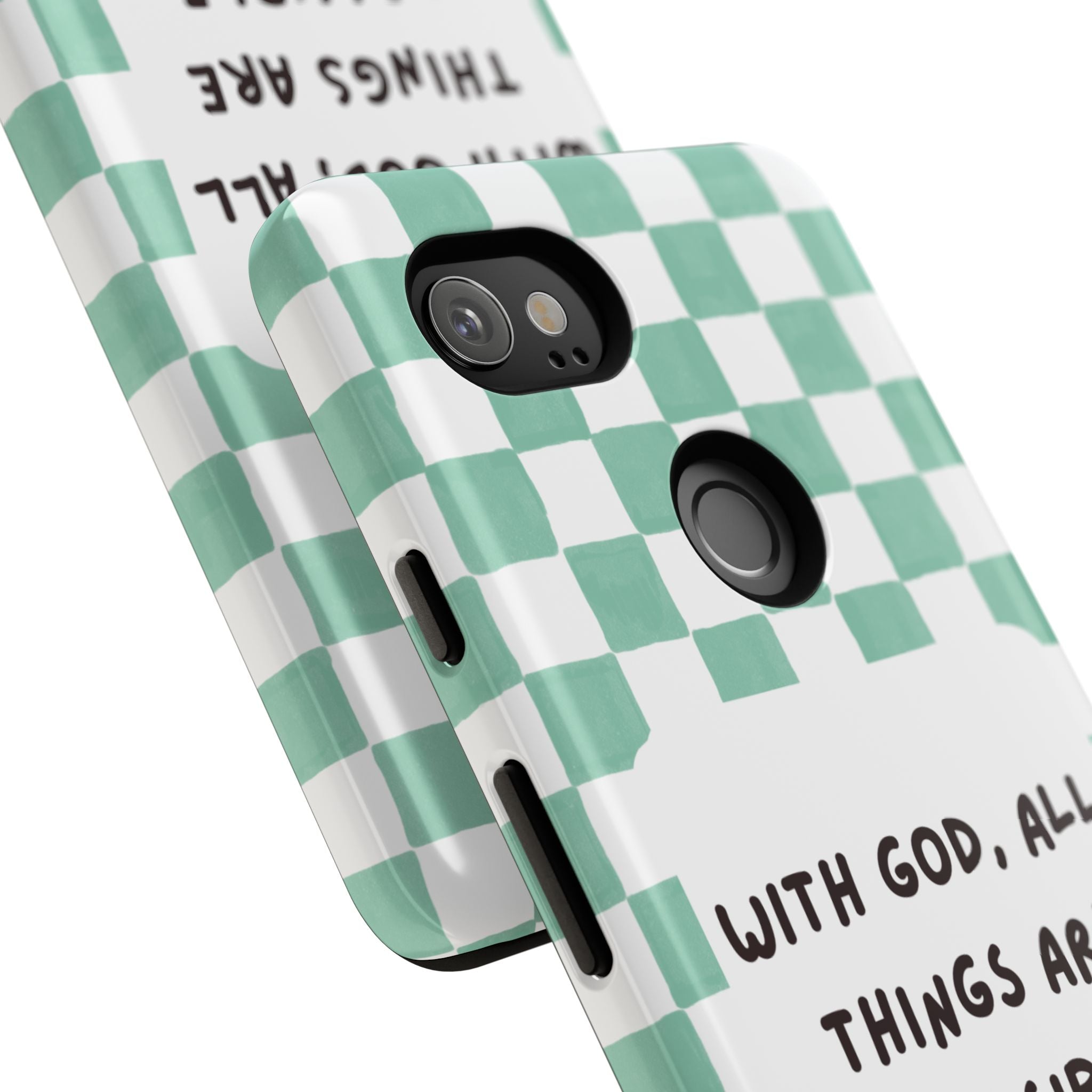 "With God, All Things Are Possible" Non MagSafe Phone Case