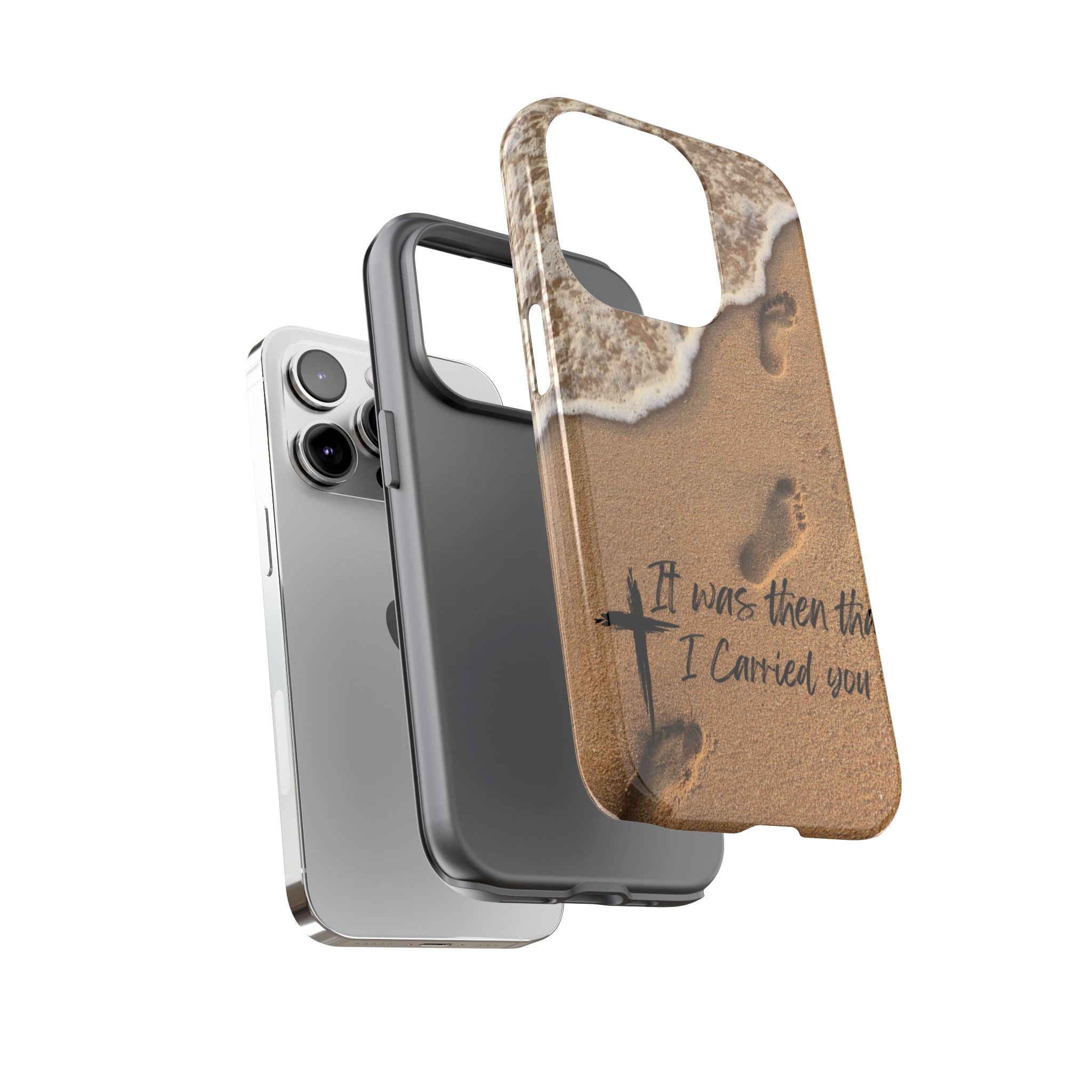 Footprints in the sand phone case