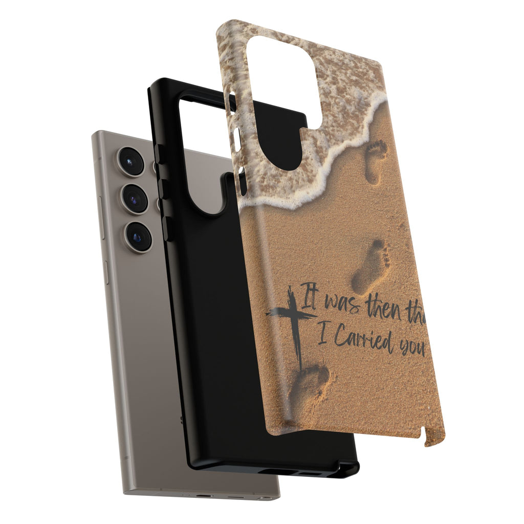 Footprints in the sand phone case
