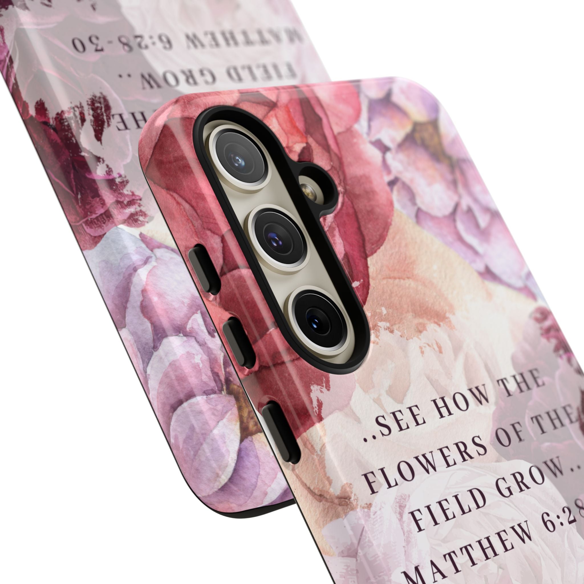Matthew 6:28 Floral Samsung/Android Phone Case