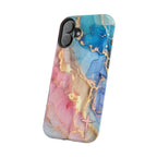 Pink & Blue Marbled MagSafe Phone case