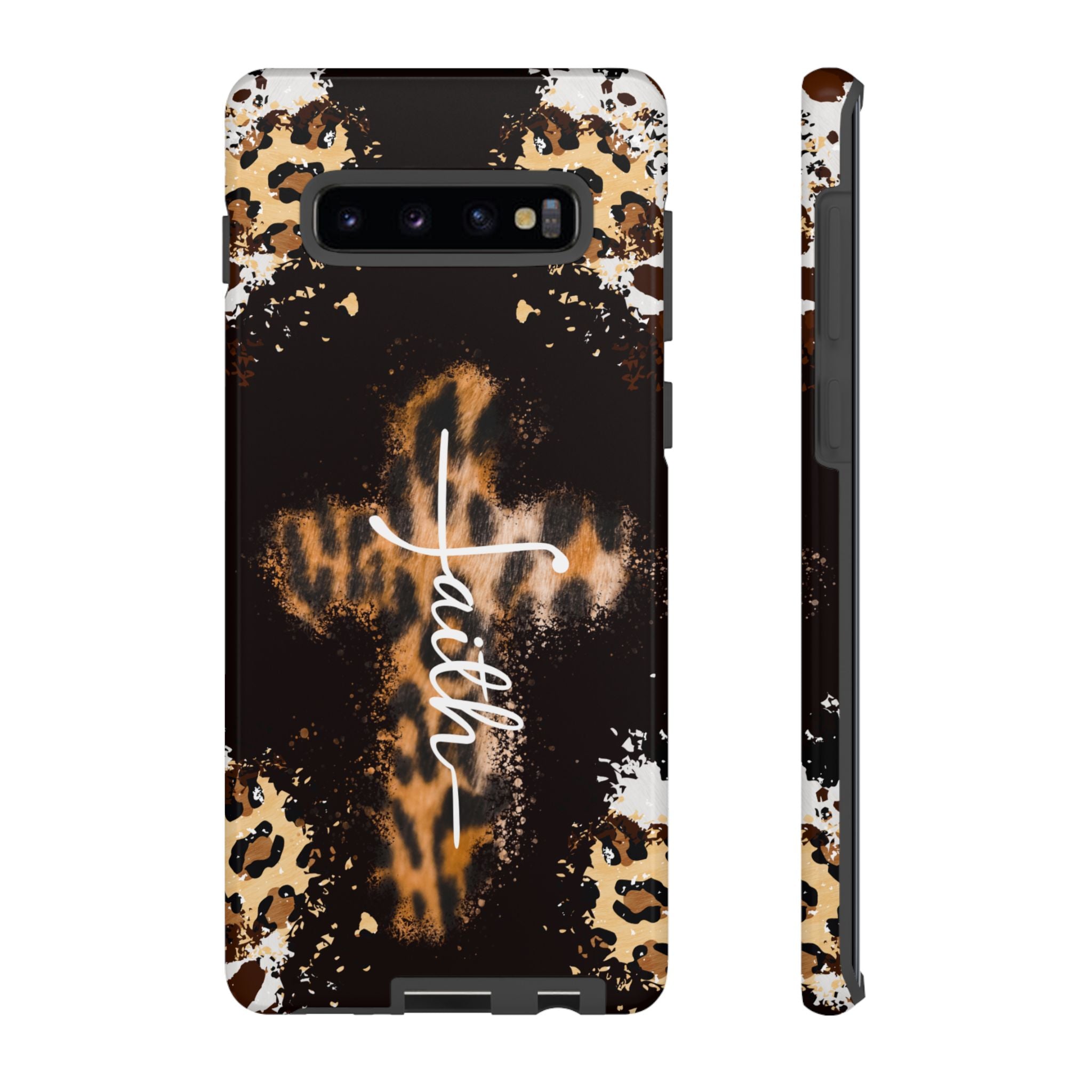 Faith Leopard Cross Non MagSafe Phone Case
