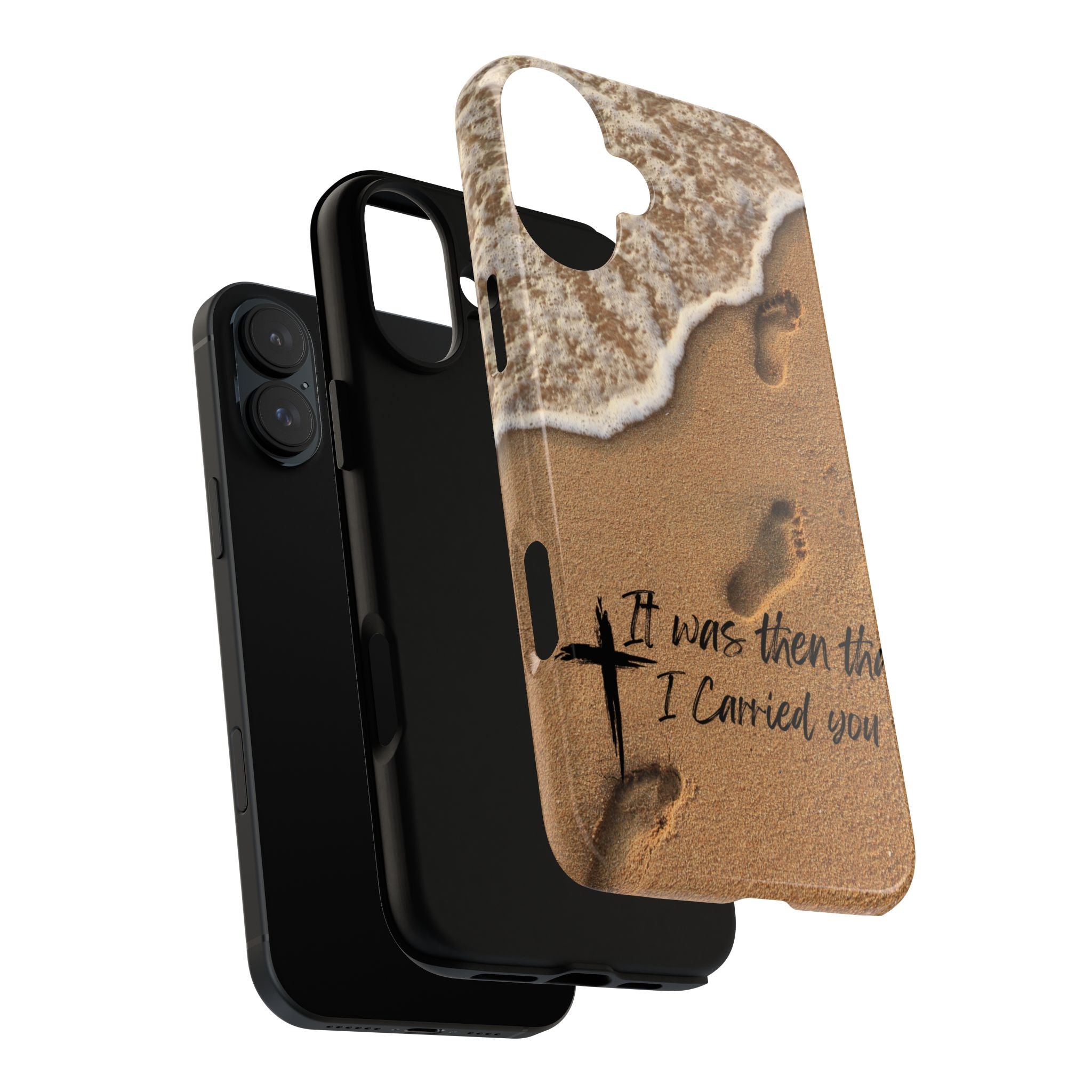 Footprints in the sand phone case