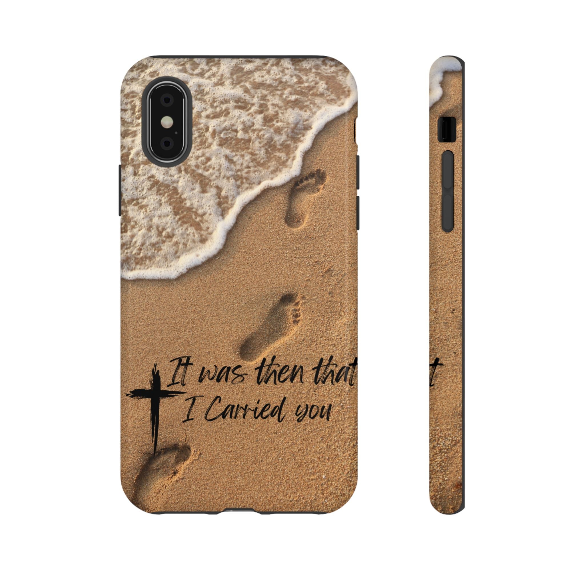 Footprints in the sand phone case