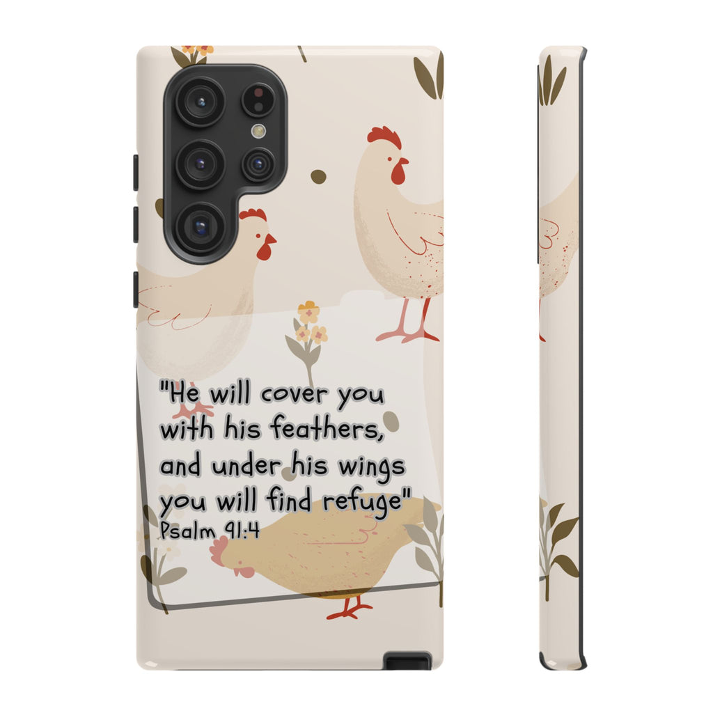Psalm 91:4 Chicken Phone Case