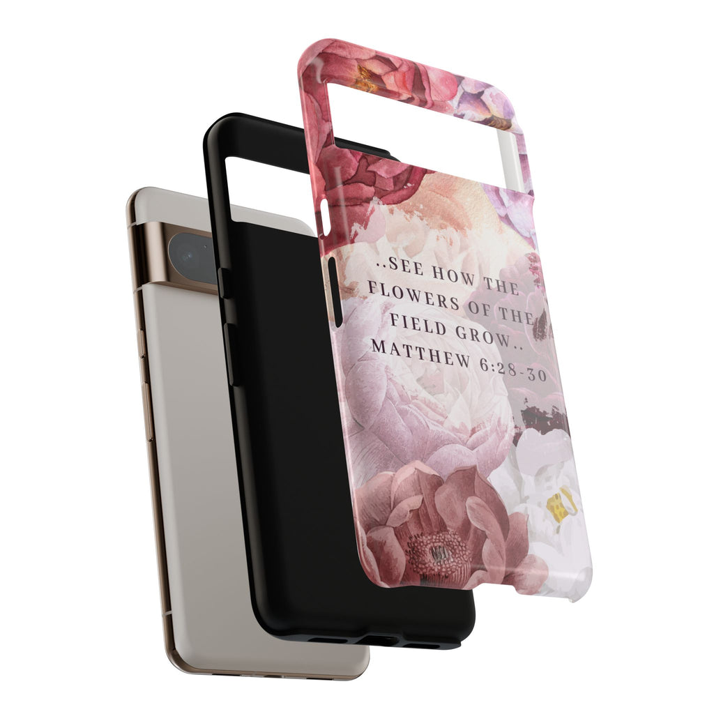 Matthew 6:28 Floral Samsung/Android Phone Case
